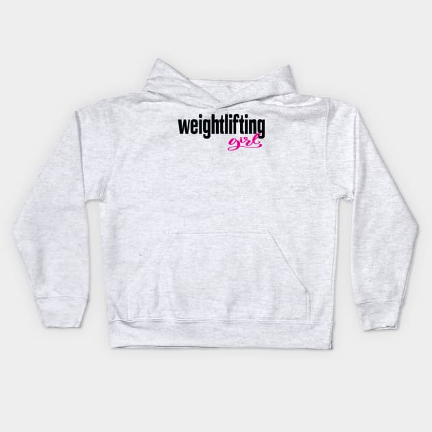 Weightlifting Girl Kids Hoodie by ProjectX23Red